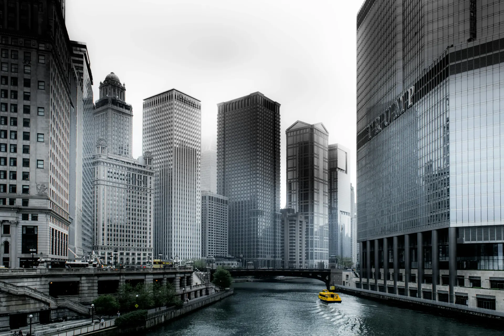 Chicago skyline background